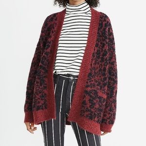 NWT Madewell cardigan sweater in leopard. Size small.